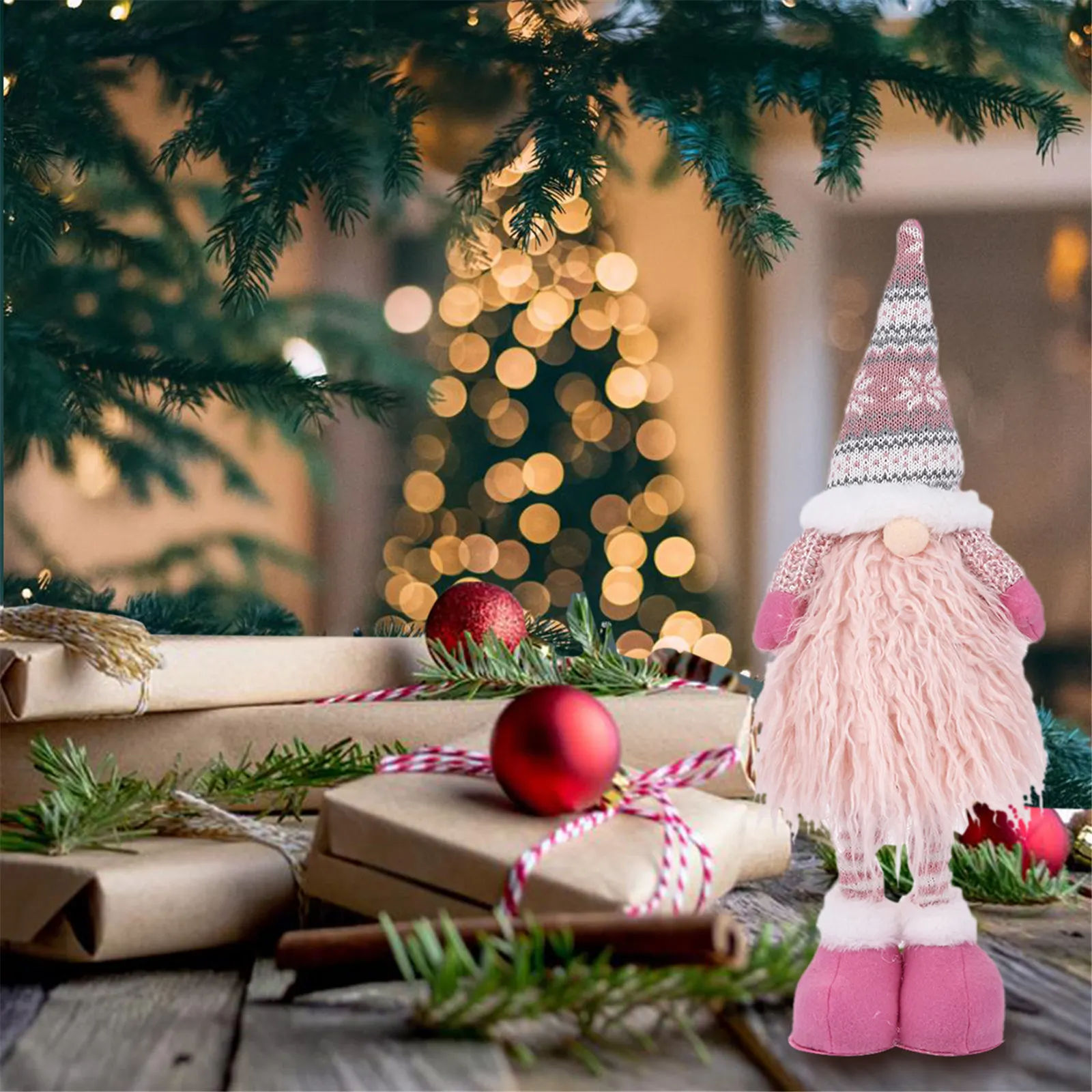 

Telescopic Santa Gnome Tomte Decoration Premium Soft Material Christmas Ornament for Home Office Living Room Kids Room Window