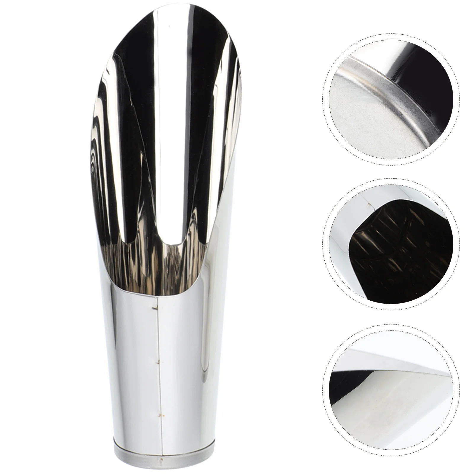 

Stainless Steel Bucket Shovel Soil Scoop Flower Garden Metal Plant Potting for to Dig Dirt