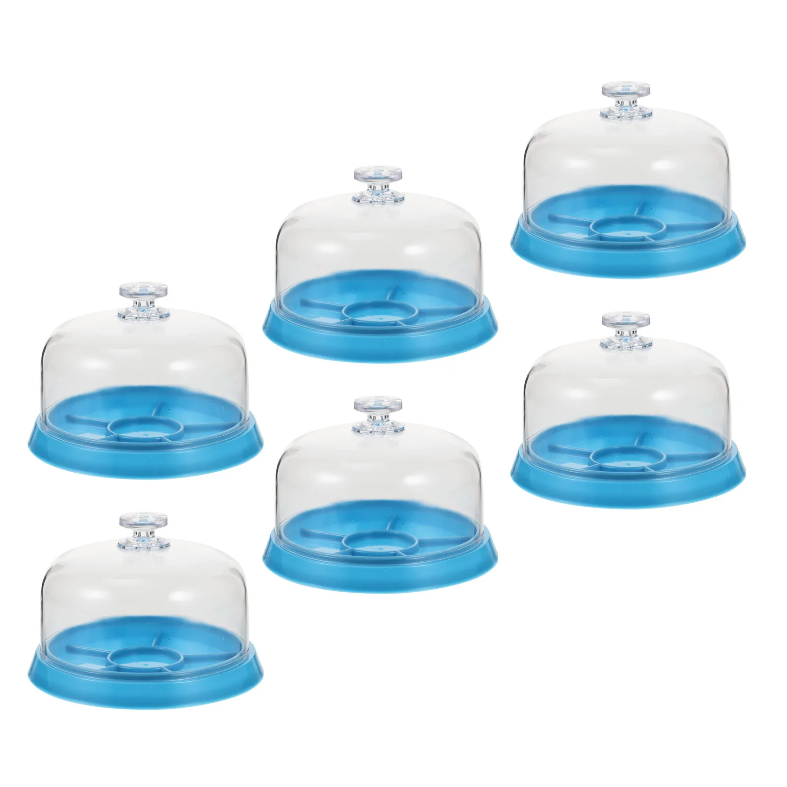 6Pcs Watch Repair Storage Box Anti Dust Tray 5 Slots Flip Cover Movement Holder Watch Parts Organizer Multi Slot Small Parts