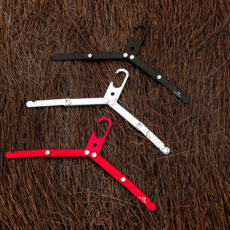 

Легкая портативная складная вешалка из алюминиевого сплава для кемпинга на открытом воздухе, складная легкая дорожная вешалка для кемпинга