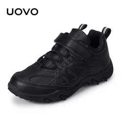 uovo campus Shoe Child Girl Middle School Student Shoe Children Boy Leather Shoes Early Boys Dress Shoes Soft Bottom Black shoes