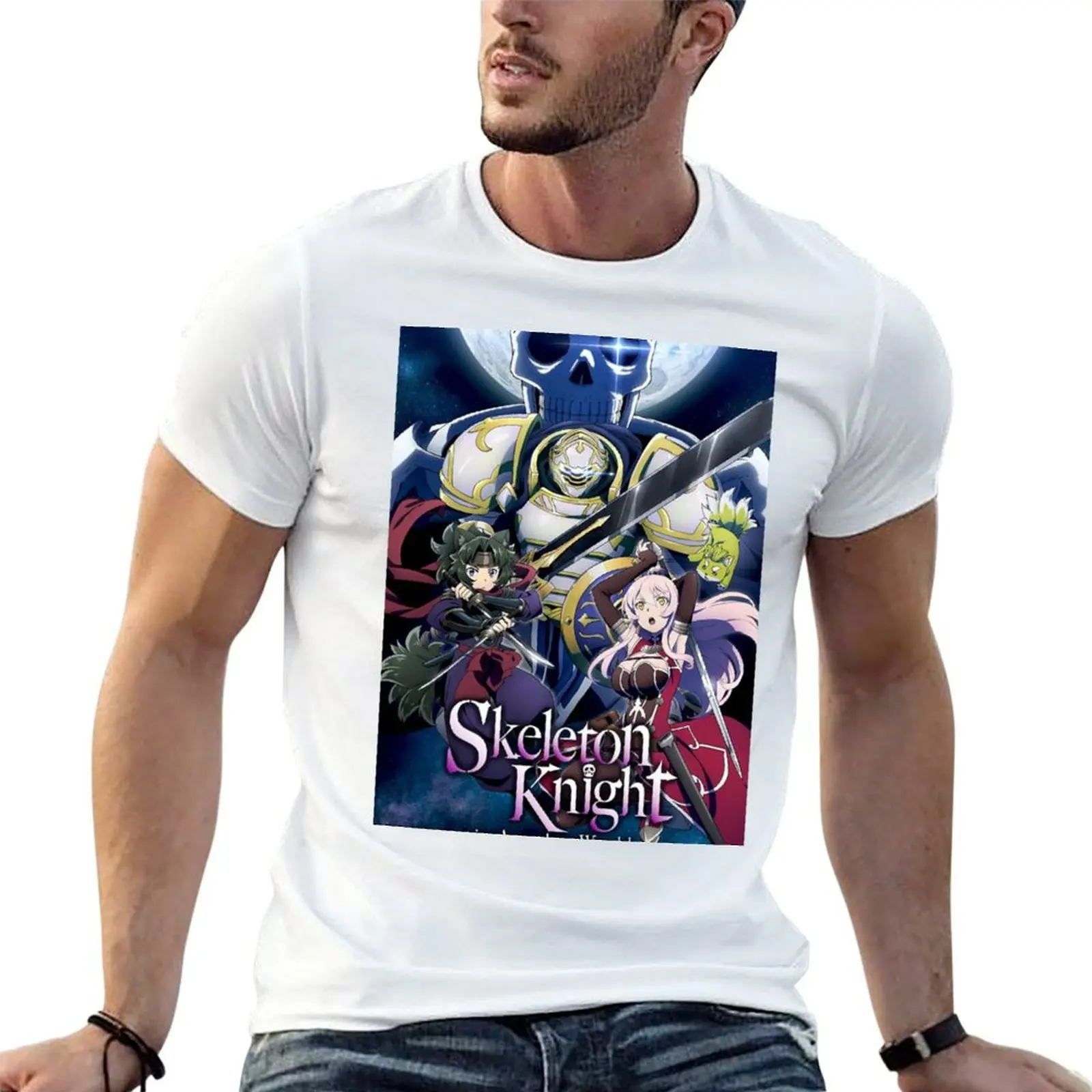 Camiseta Skeleton Knight in Another World, camiseta gráfica para hombre, camisetas de diseñador para hombre, paquete de camisetas de algodón