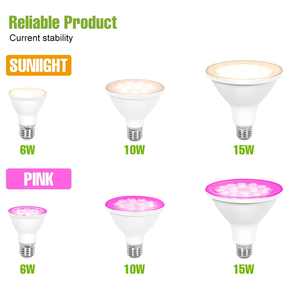 4 حزم LED تنمو ضوء لمبة E27/E26 الطيف الكامل مصباح النبات داخلي بوعاء زهرة عصارية الزراعة المائية ملء الإضاءة