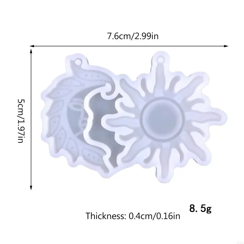 97ba Harz Epoxy Silikonform für Sonnenmondform Formgussform Formen Schmuckherstellung