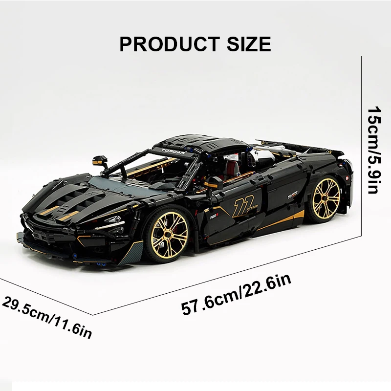 GULY 10625 MOC Opvallende technische kracht Sportwagen Bouwstenen Racevoertuig Bakstenen Montage Puzzel Speelgoed Kerstcadeau Kinderen