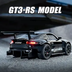 1:32 911 GT3 RS Alloy Sports Car Model Diecasts Metal Track Racing Car Vehicles Model Simulation Sound Light Childrens Toys Gift