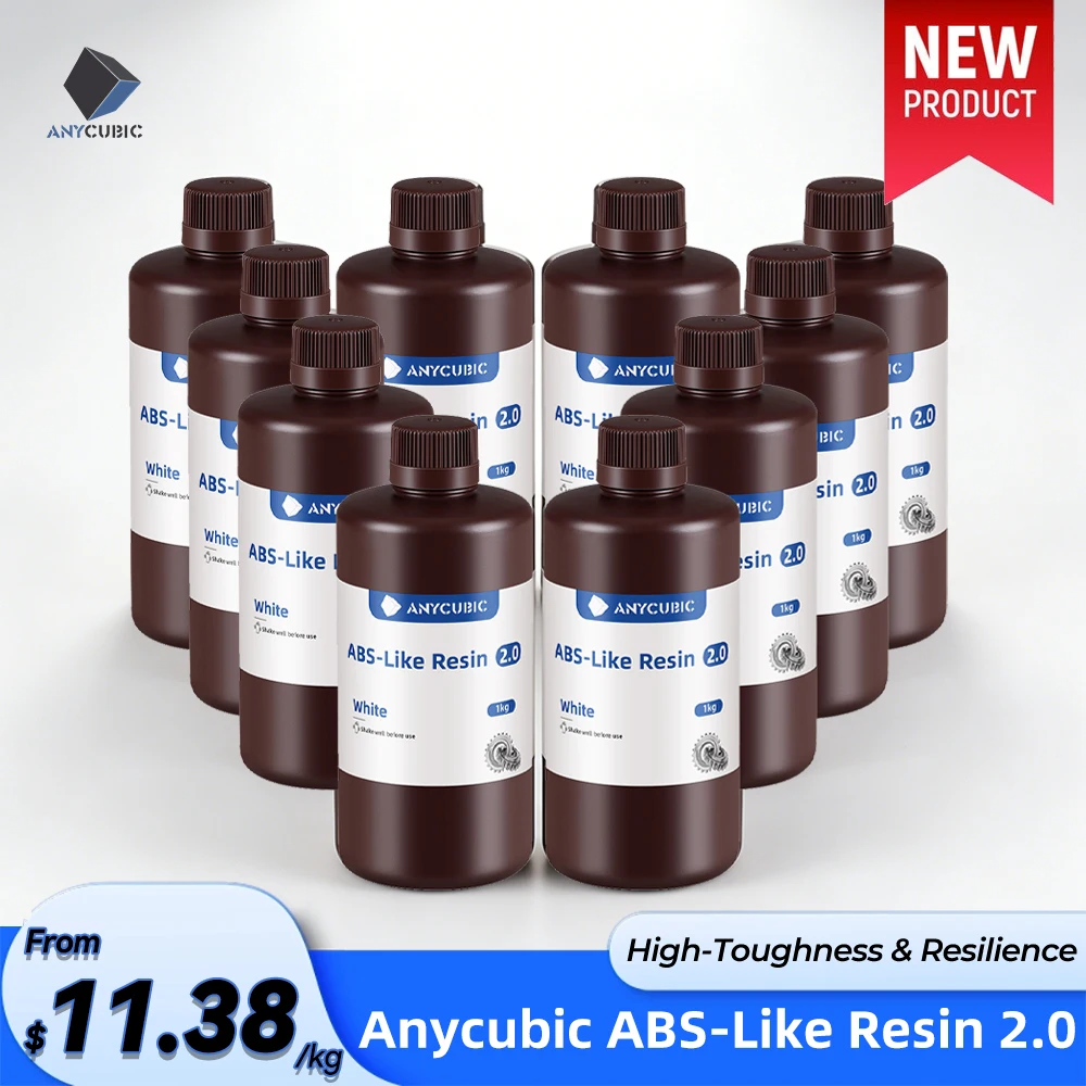 Żywica Anycubic 10/20kg do drukarek 3D, fotopolimerowa, podobna do ABS 2.0, o wyższej wytrzymałości i elastyczności, szybkie utwardzanie, wysoka precyzja. — zdjęcie produktu 7