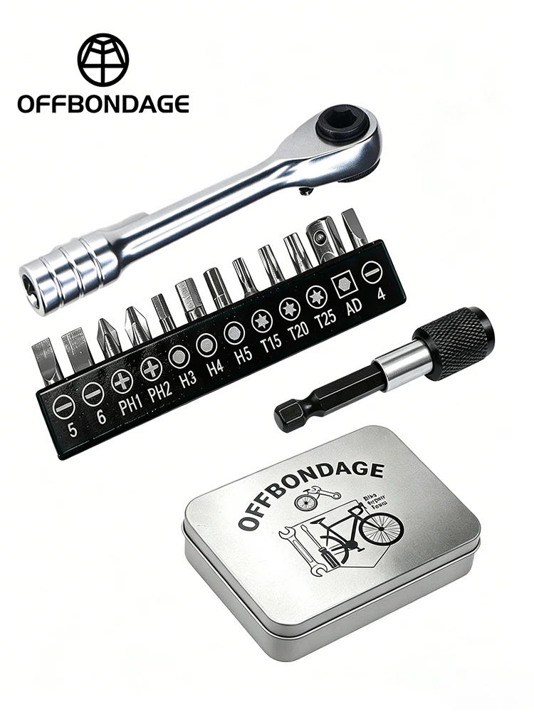 AliExpress OFFBONDAGE Portable Tool kit Multifunctional Repair Tool Bag Ratchet Wrench Kit Tire Lever Mini Pump Tools Set Bike Accessories