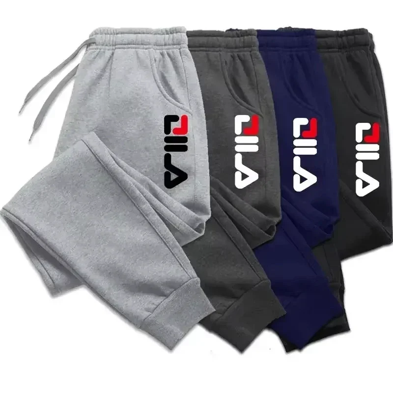 

Autumn and winter men's and women's jogging pants, casual pants, wool sports pants, exercise running, gym fitness lace-up sports
