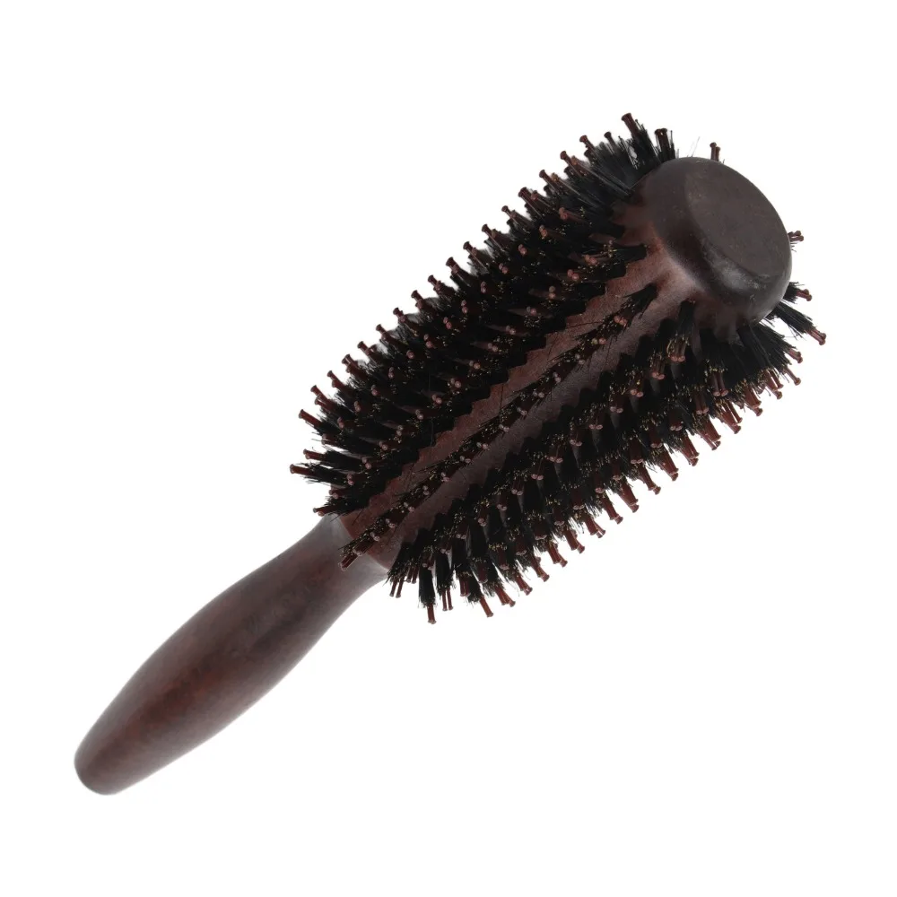 Hair Care Solid Wood Round Comb Professional Wooden Handle Roller Comb Heat Resistant Round Brush Styling Tool Women Use