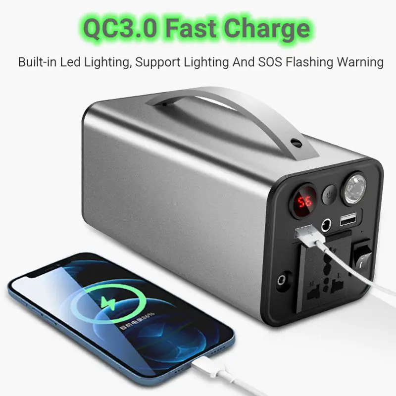 GK180 centrale elettrica portatile 45000mAh Power Bank 180Wh campeggio generatore solare AC 220V per caccia in campeggio all'aperto