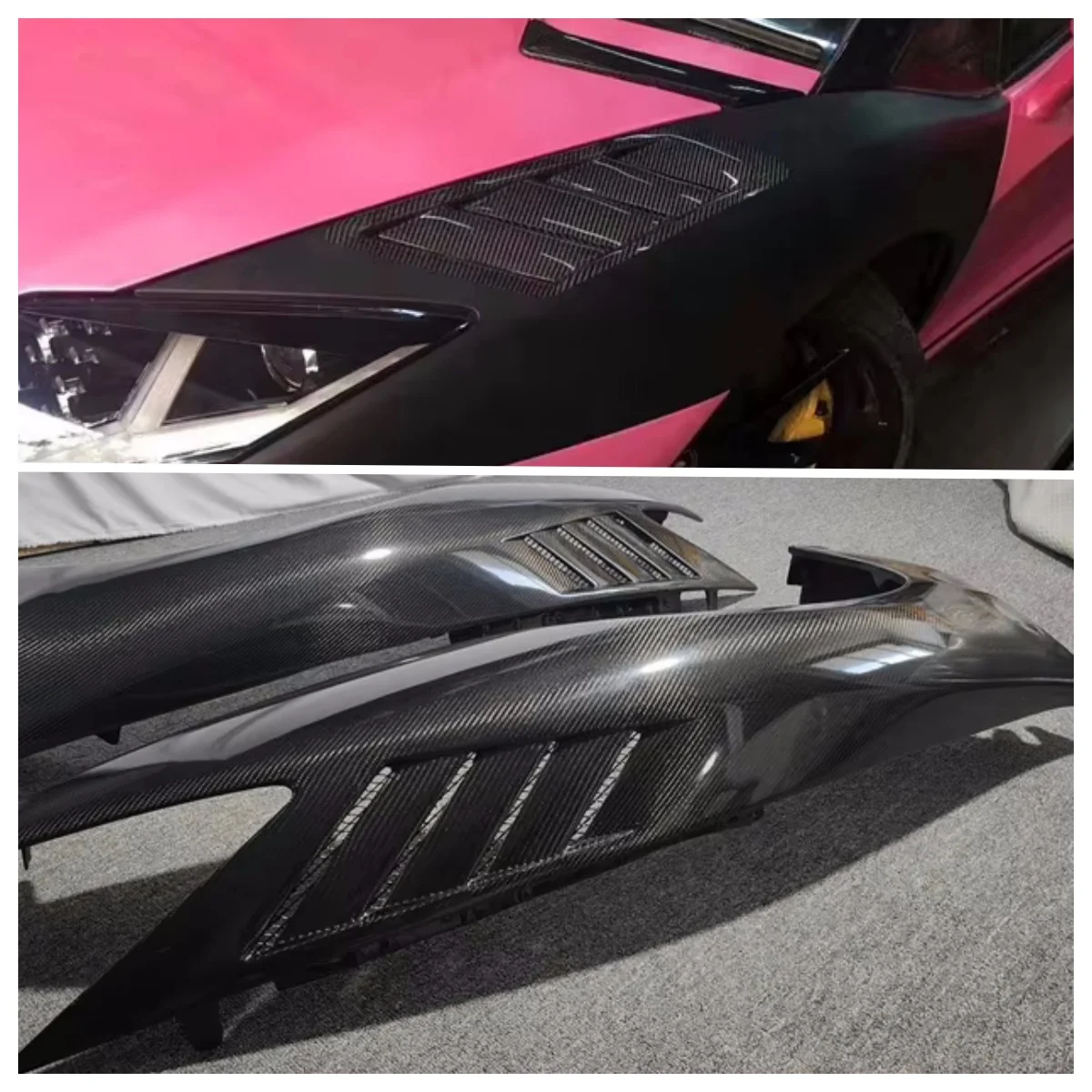 

A-style Carbon Fiber Front Fender Carbon Fiber Ventilation Front Fender Body Kit for Lamborghini Aventador LP700 LP720 LP750