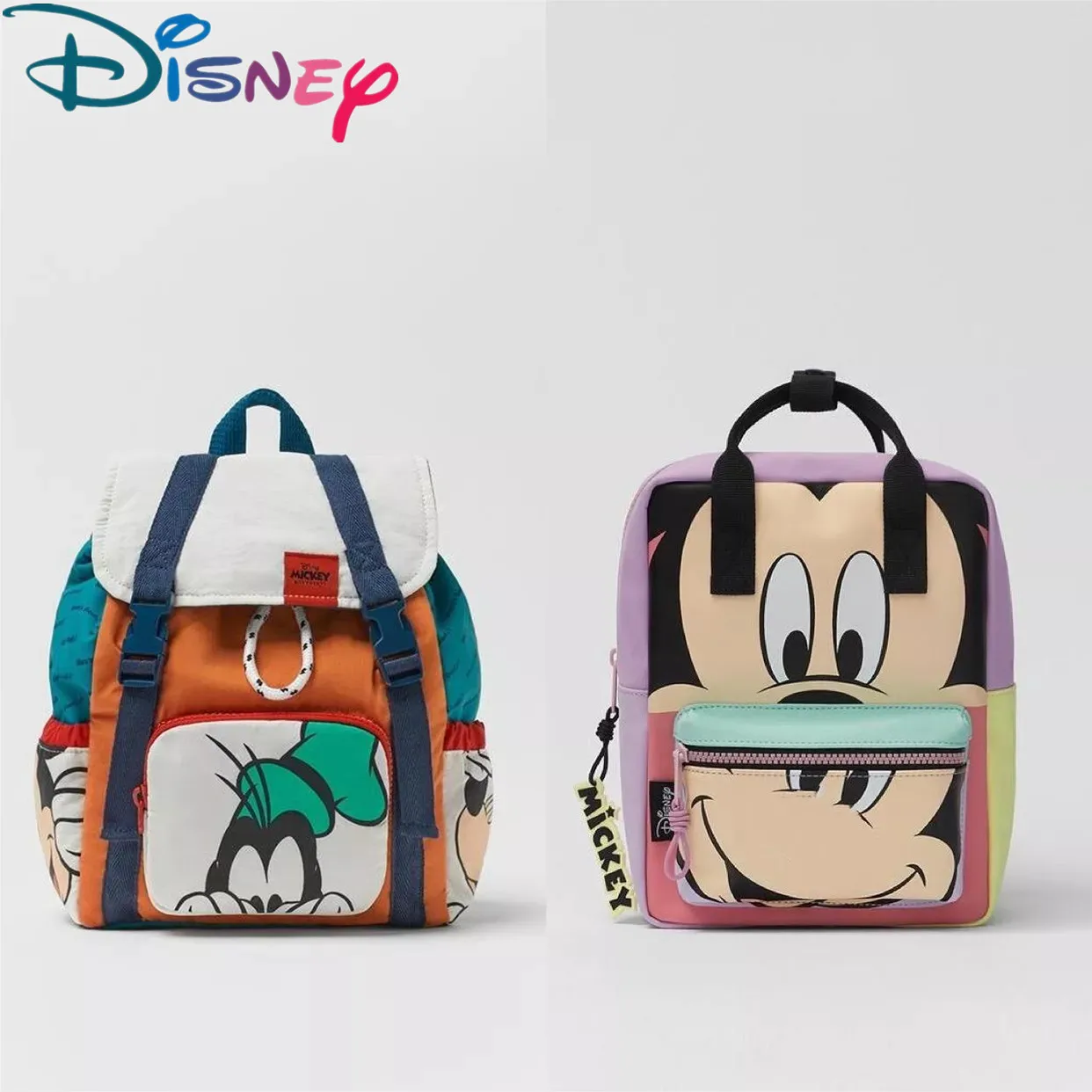 New Disney Mickey Mouse Children\'s Anime Bag mickey Bacpack Cartoon Donald Duck Backpack School Bags Kids Small Travel Bag Gifts