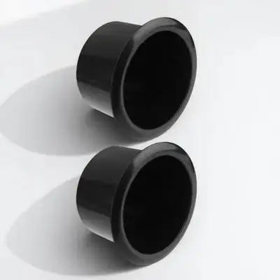 

2Pcs Business Car Cup Holder Insert Black Plastic Heavy Duty Drop Boat Rv Sofa Couch Gaming Table Spill Guard