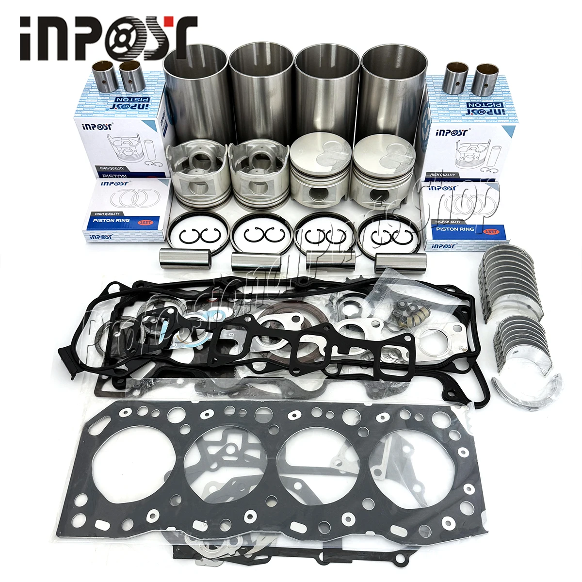 Nuevo Kit de Reparación Completo 2L 2LT 2L-T para Toyota, Anillos de Pistón, Camisa de Cilindro, Juego Completo de Juntas para Motor