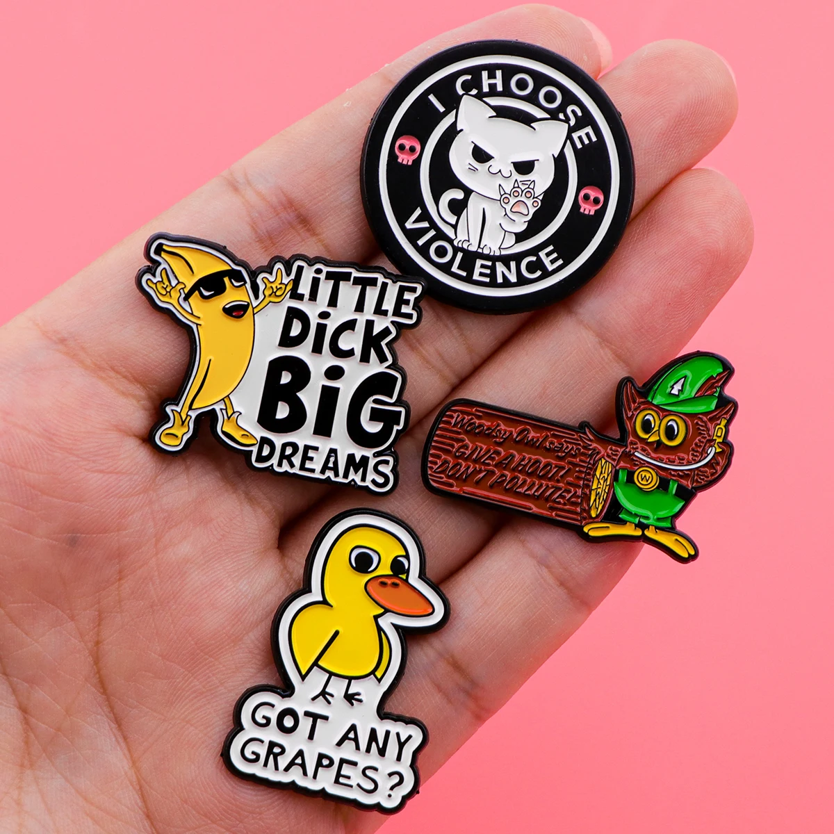 Little Dick Big Dreams Enamel Lapel Pin Badge Pins Hats Clothes backpacks Decoration Jewelry Accessories