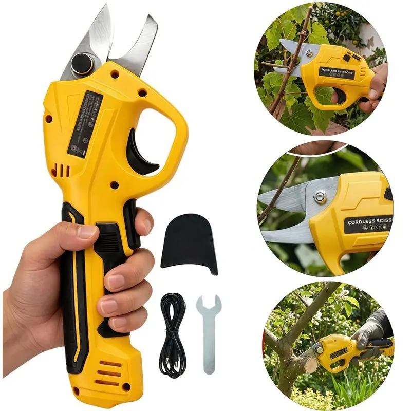 ABNL Electric Scissors Garden Trimmer Handheld Rechargeable 30Mm Cutting Electric Pruning Shears For Fruit Tree Branch Pruning