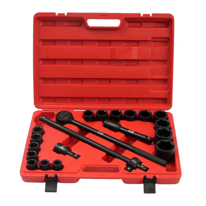 3/4 inch short 21-piece hardware tool set Auto repair Machine repair Pneumatic hexagonal plum blossom sleeve Auto repair
