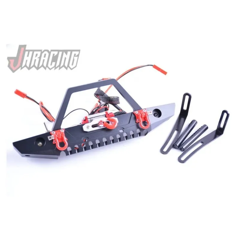 리모컨 전기 윈치 및 안개등 포함 시뮬레이션 프론트 범퍼, 1/10 TRAXXAS TRX4 D90 D110 축 SCX10 90046