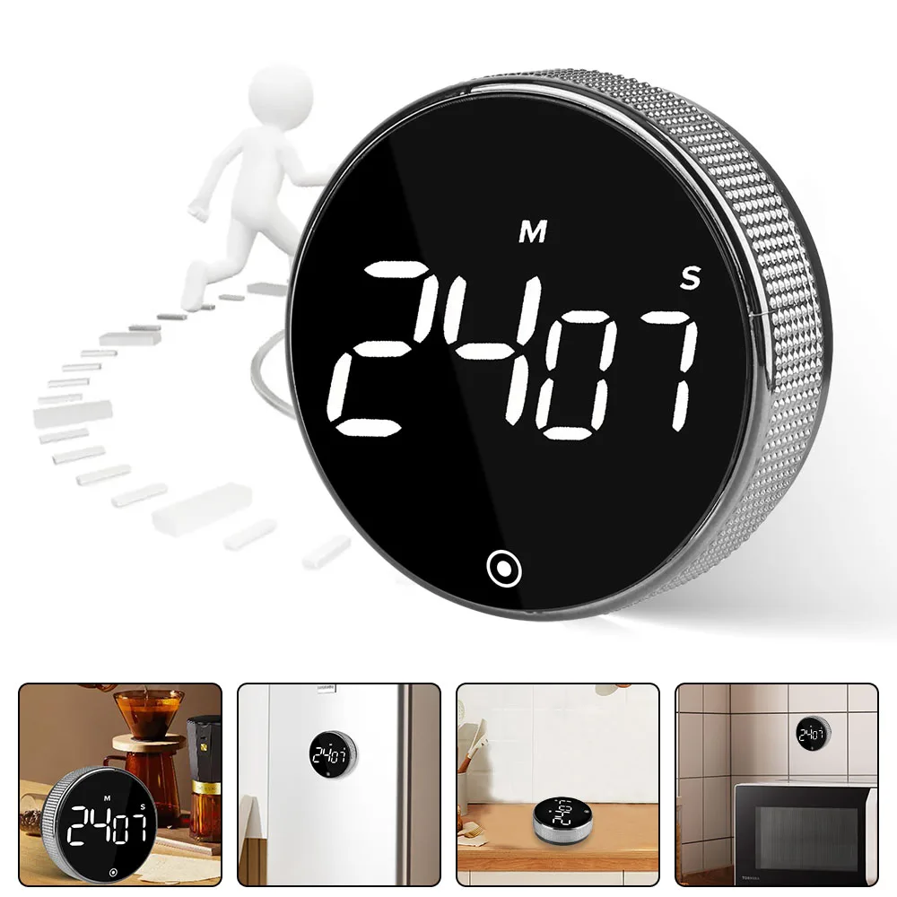 Magnetic Countdown Countup Timer Large LED Display Visual timers Digital Kitchen Timers for Classroom Cooking Fitness Baking