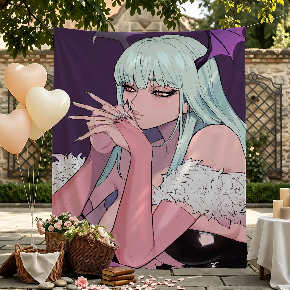 M-Morrigan Aensland Game flag Wall Decor For Garden Party Living Room Home Bedroom Outdoor Tapestry Banner