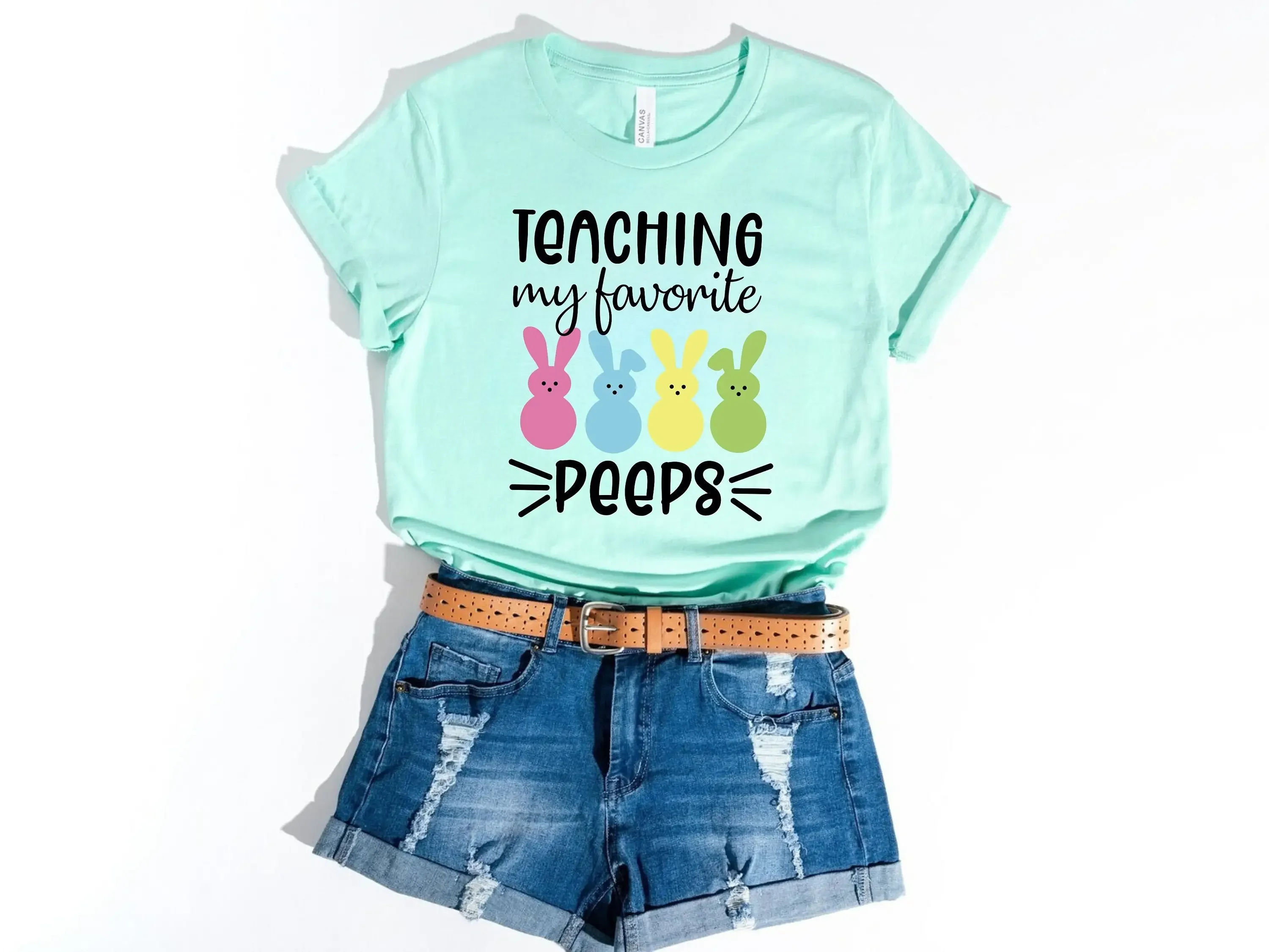 Teaching My Favorite Peeps T Shirt Teacher Easter Day