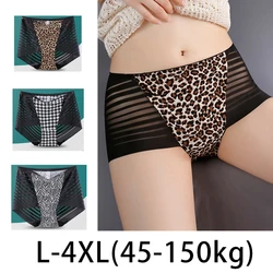 1pcs Sexy Lace Panties Women's Underpants Large Size Leopard Pattern High waist Briefs Breathable Lift Buttocks Female Underwear