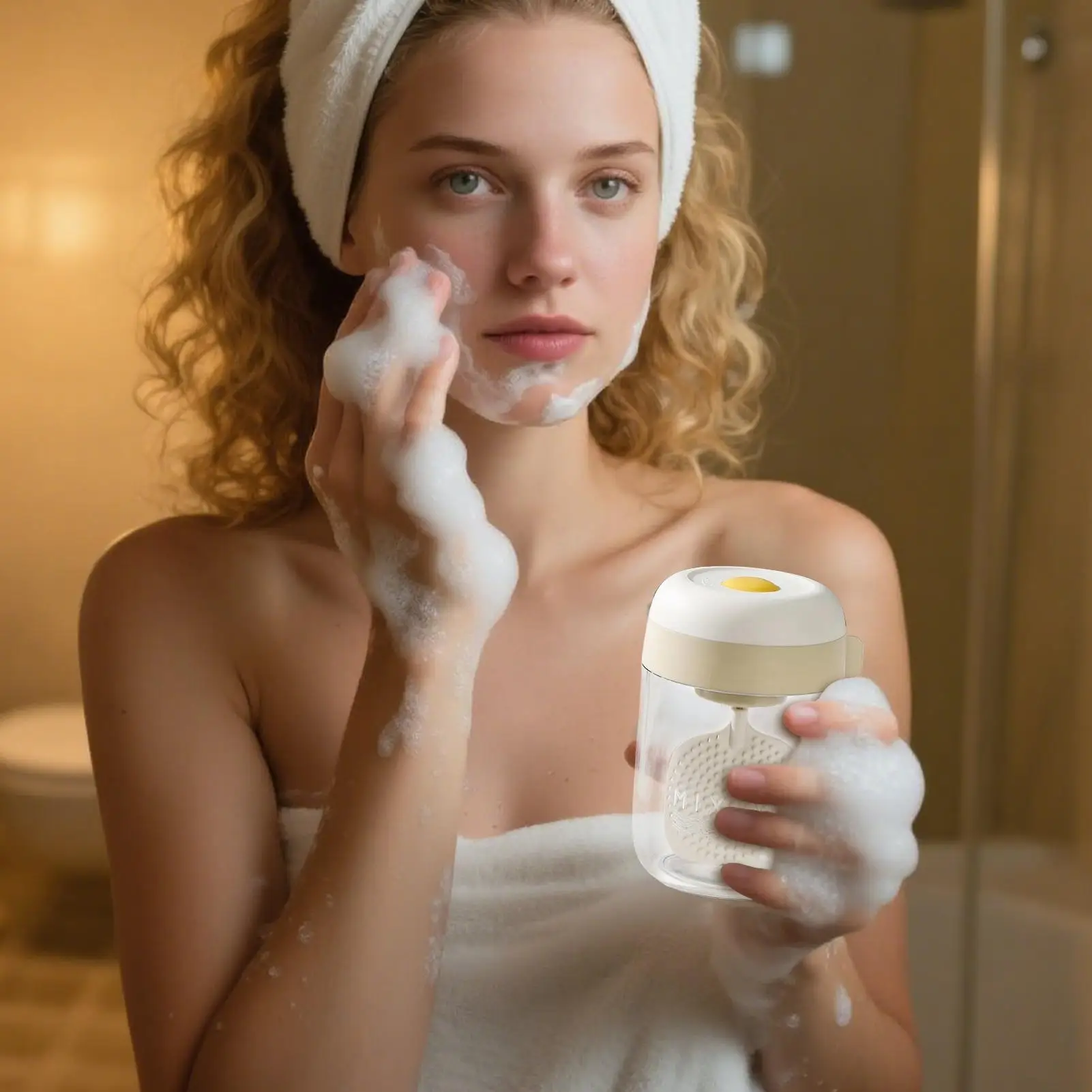 Foam Maker Electric Facial Cleanser Foam Cup Electric Frother Bottle Bubble Skin Care Tools For Washing Household Beauty