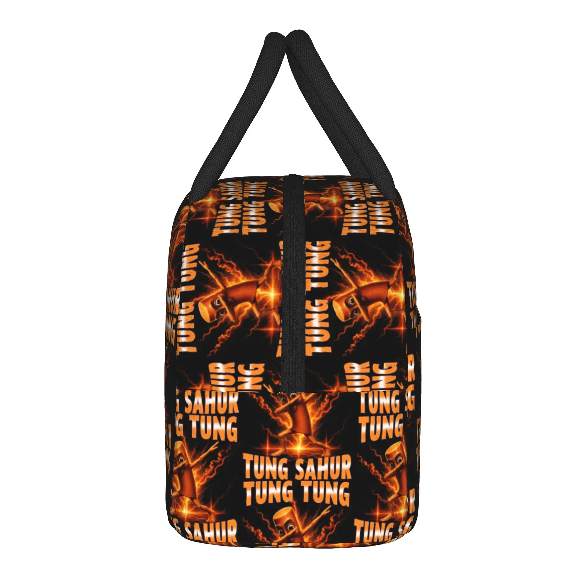 Tung Tung Tung Sahur is Calling Funny Italian Dab Dance Lunch Bag Kawaii Lunch Box For Child School Convenient Cooler Bag