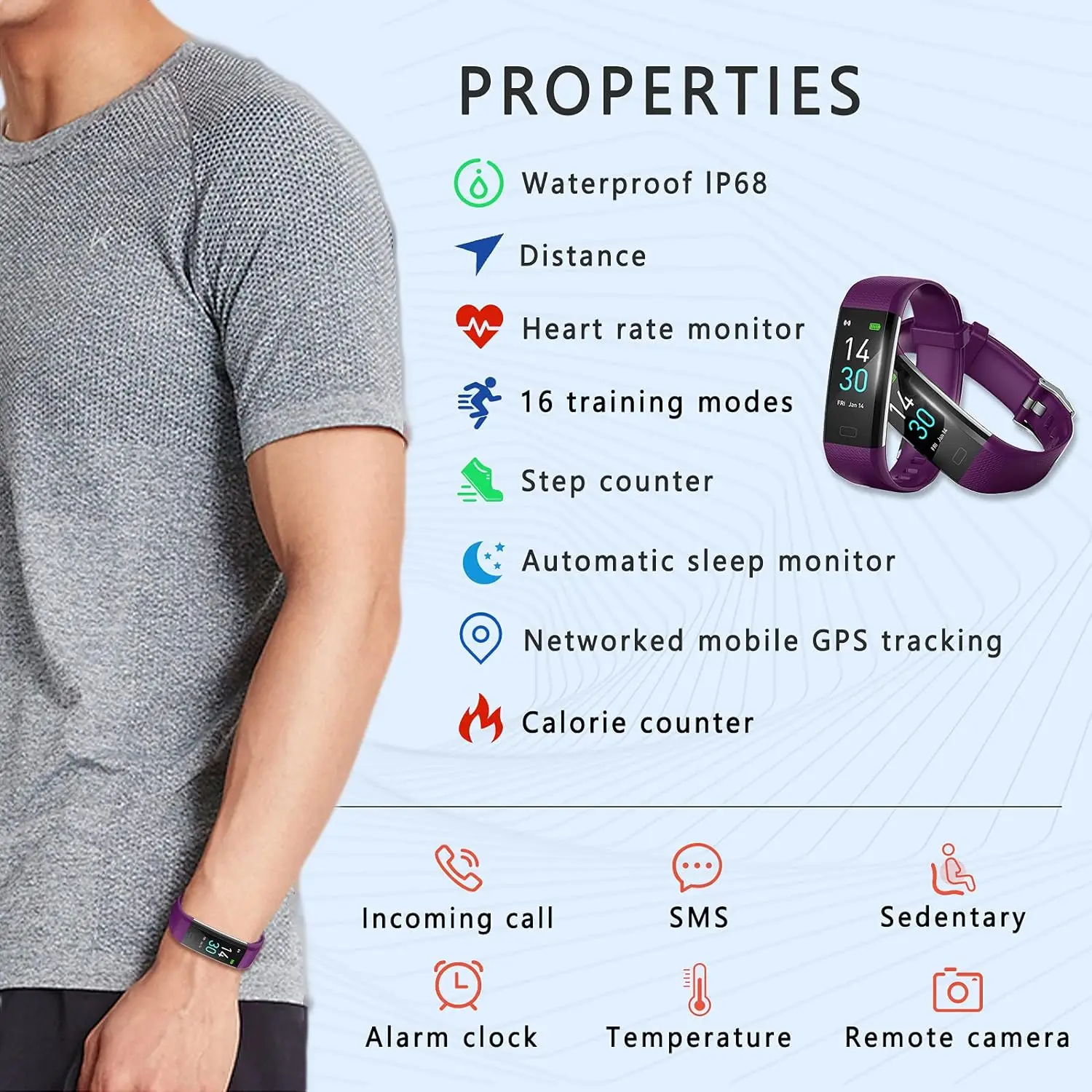 Ladies and Gentlemen Smartwatches, Fitness Wristbands, Fitness Watches, Sports Watches, Suitable for IOS Android Phones