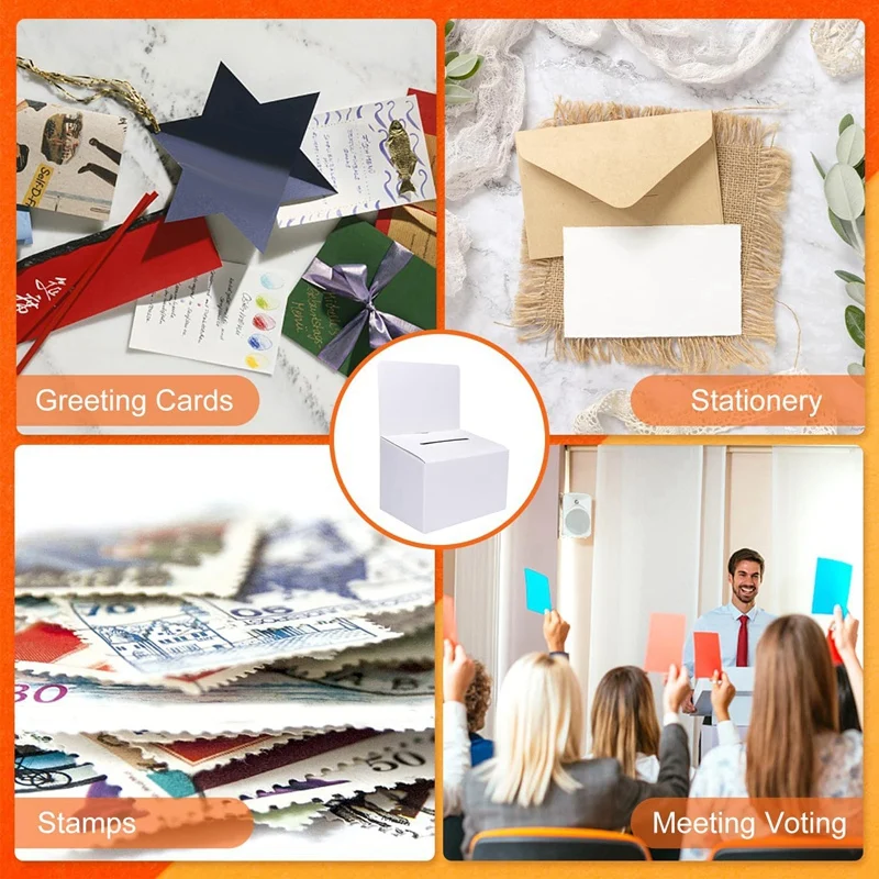 24 Pack Money Box With Slot, Raffle Boxes 6X6inch, Suggestion Boxes With Removable Slot, Donation Boxes