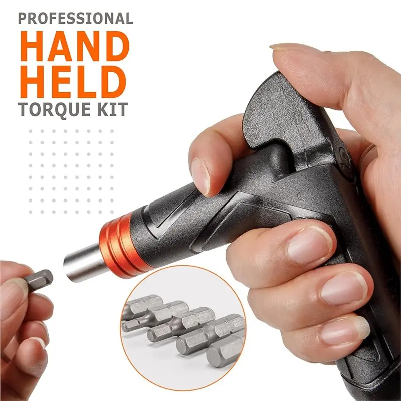 AB66-T Torque Wrench - 4, 5, 6 NM 1/4 Inch Hex Driver Torque Wrench Bicycle Maintenance Tool For Road & Mountain Bikes