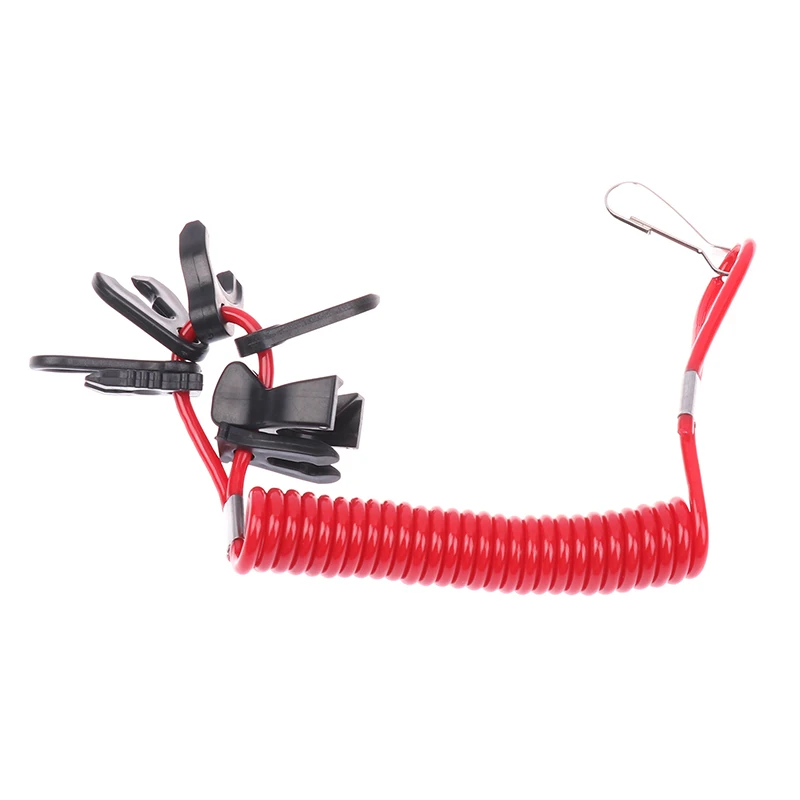 1Pcs Boat Outboard Switch Engine Motor Lanyard Kill Urgent Stop Button Safety Connector Cord Compatible for Yamaha Suzuki Honda
