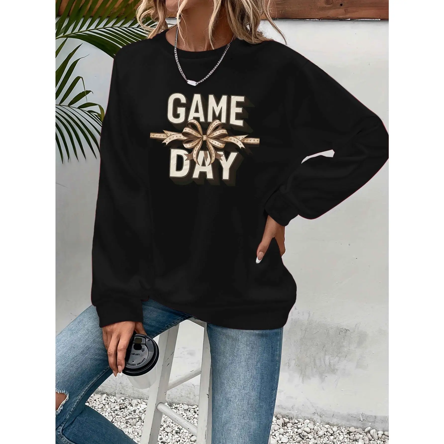 

Women's Teacher Gift Sweatshirt 5 Star Excellent Teacher Print Pullover Back To School Appreciation Loose Long Sleeve Top