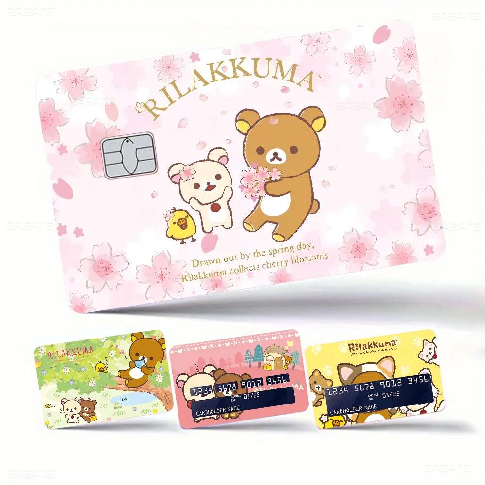 R-rilakkuma Cartoon Anime Cartoon Sticker Film Skin For Credit Card Debit Bank Bus Card
