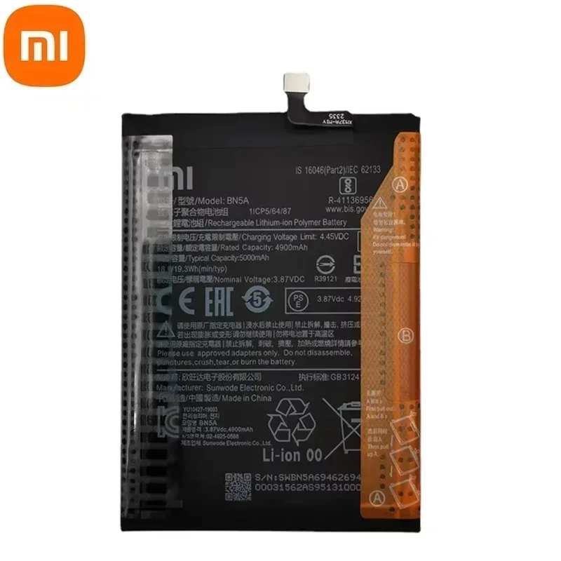 BN5A 5000mAh Phone Battery For Xiaomi POCO M3 Pro 5G Redmi 10 Mobile Phone Replacement Batteries Bateria Fast Shipping