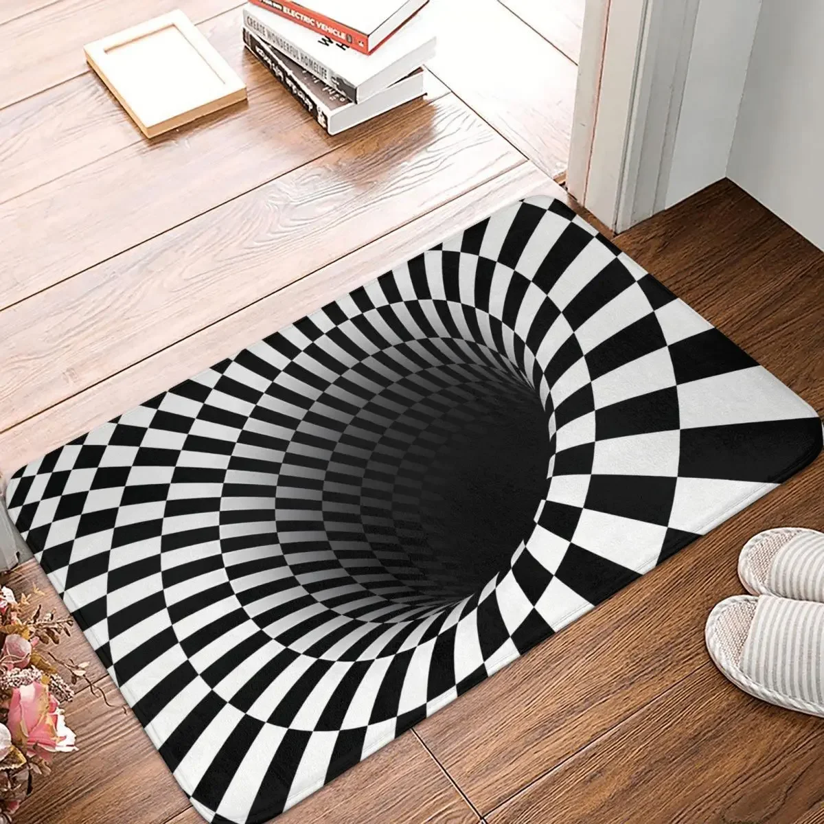 3d Hole Bathroom Mat Secret Loft Illusion Rug Home Doormat Kitchen Carpet Entrance Door