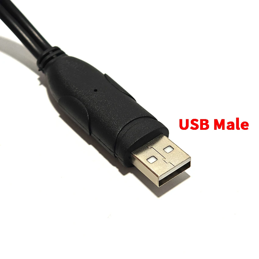 USB Male to PS2 Adapter Cable Dual Conversion MD6*2 USB to PS/2 Interface PS2 1/2 Mouse, Keyboard, Round Head Extension Cable