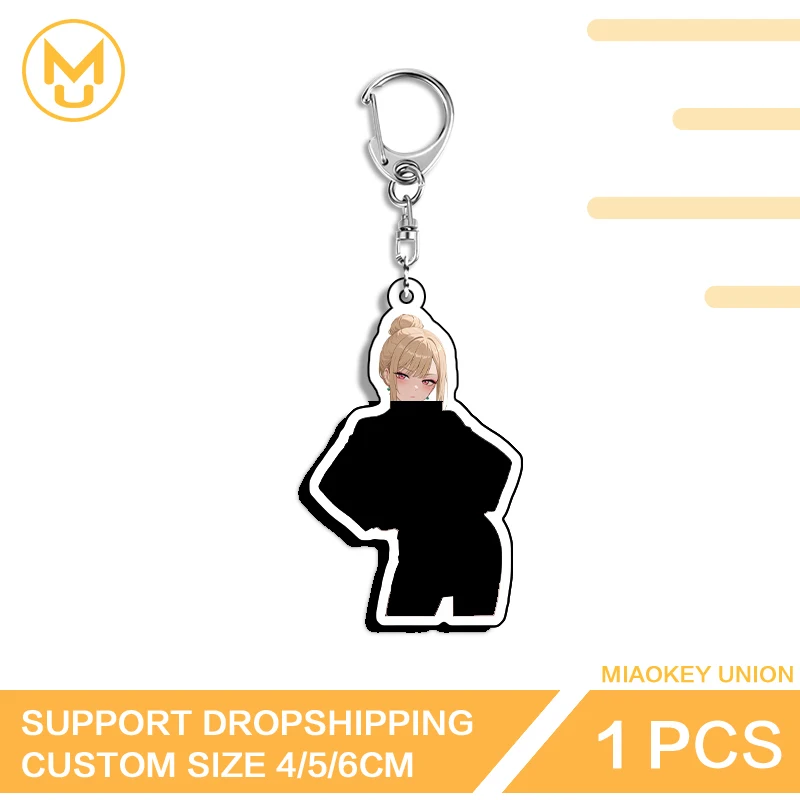 Kitagawa Marin Pretty Girl Standing Posture Double Sided Key Holder Premium Innovative For Car Backpacks Handbags Wallets