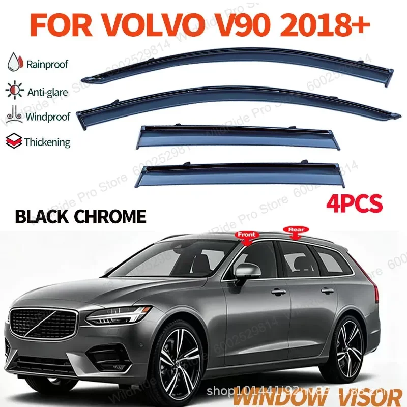 For Volvo V90 Rain and Shine Windows Rain Shield for Volvo V90 2017 and Up Window Visor