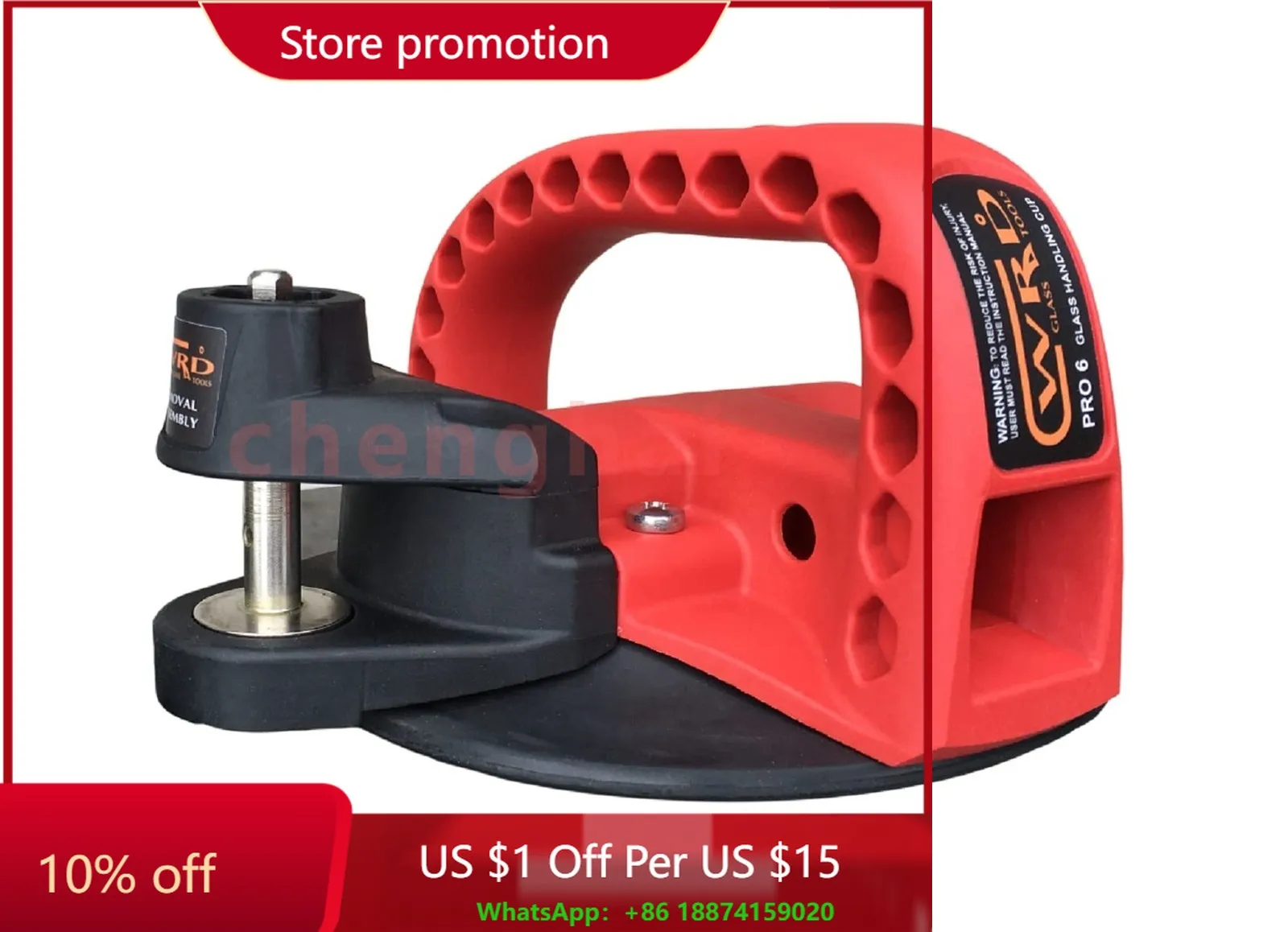 WRD PRO6 R Removal Glass Handling Cup Windshield Repair Tool