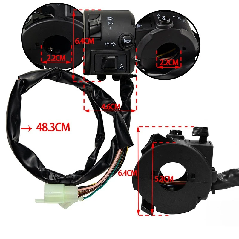 Motorcycle Modification Parts MT15 R3 Handlebar Switch Assembly - Horn Starter Turn Signal Kill Switch