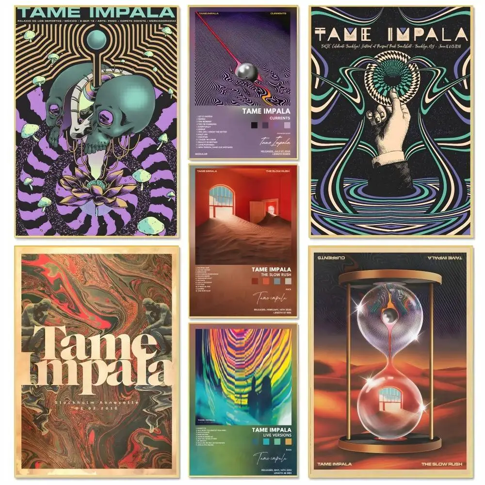 

Popular Music Band T-Tame Impala Poster High-Quality Aesthetic Wall Painting Stickers For Dormitory And Living Room Decor