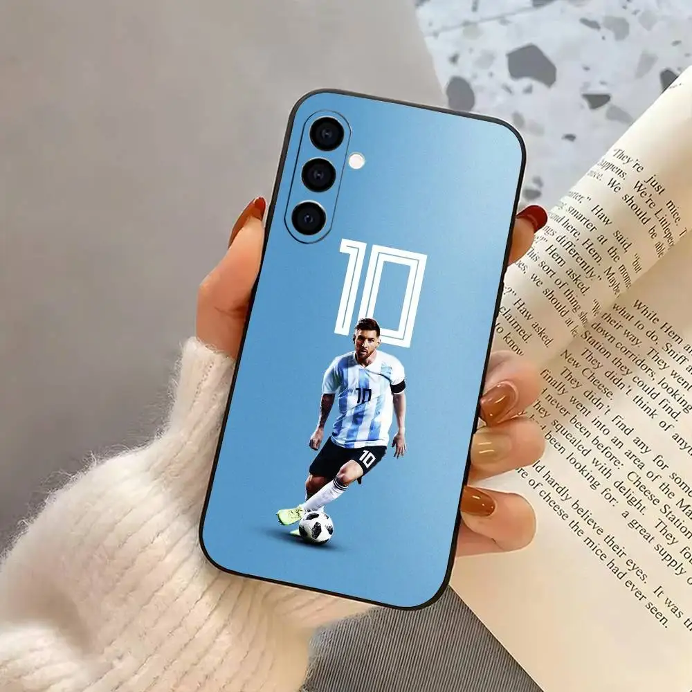 Sport L-Lionel M-Messi-S Phone Case For Samsung Galaxy A73,A72,A71,A70,A53,A52,A51,Soft Silicone Black Cover