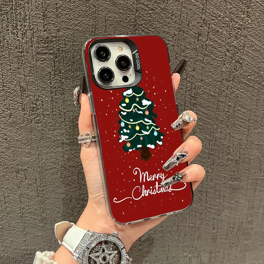 

Christmas tree pattern Phone Case case for iPhone17 16 15 14 13 12 11 Pro/ Max/Plus shock-proof rear cover anti-fingerprint