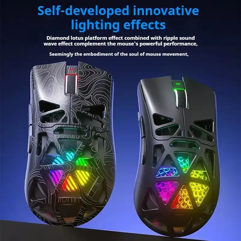 Aula Sc620 Wireless Bluetooth Three Mode Mouse Hollow Out Lightweight Design Paw3311 Sensor E-Sport Game Mouse Computer Boy Gift