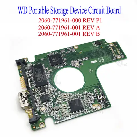 1PCS WD5000BMVW WD10JMVW HDD PCB USB 3.0 2060- 771961 -001 REV A B 000 REV P1 WD 휴대용 저장 장치 회로 기판