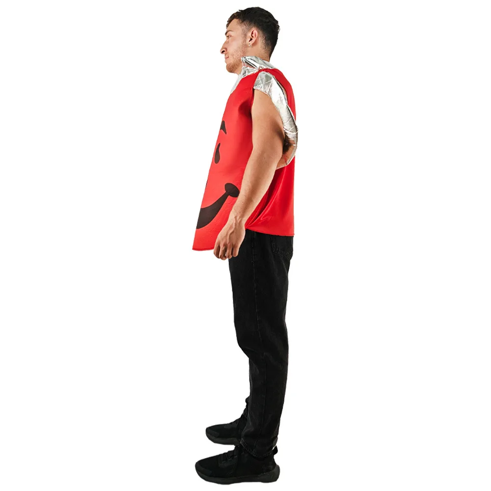 Herren Rote Teekanne Kostüm Damen Getränk Party Purim Cosplay Erwachsenen-Kostüm für Karneval und Halloween – Detail 3