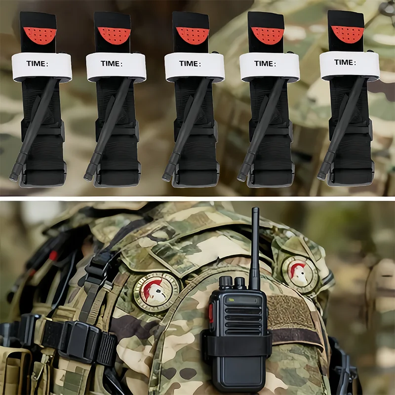 

1/5/10pcs Combat Medical Tourniquet 65/75/95cm Tactical Emergency First Aid Camping Gear