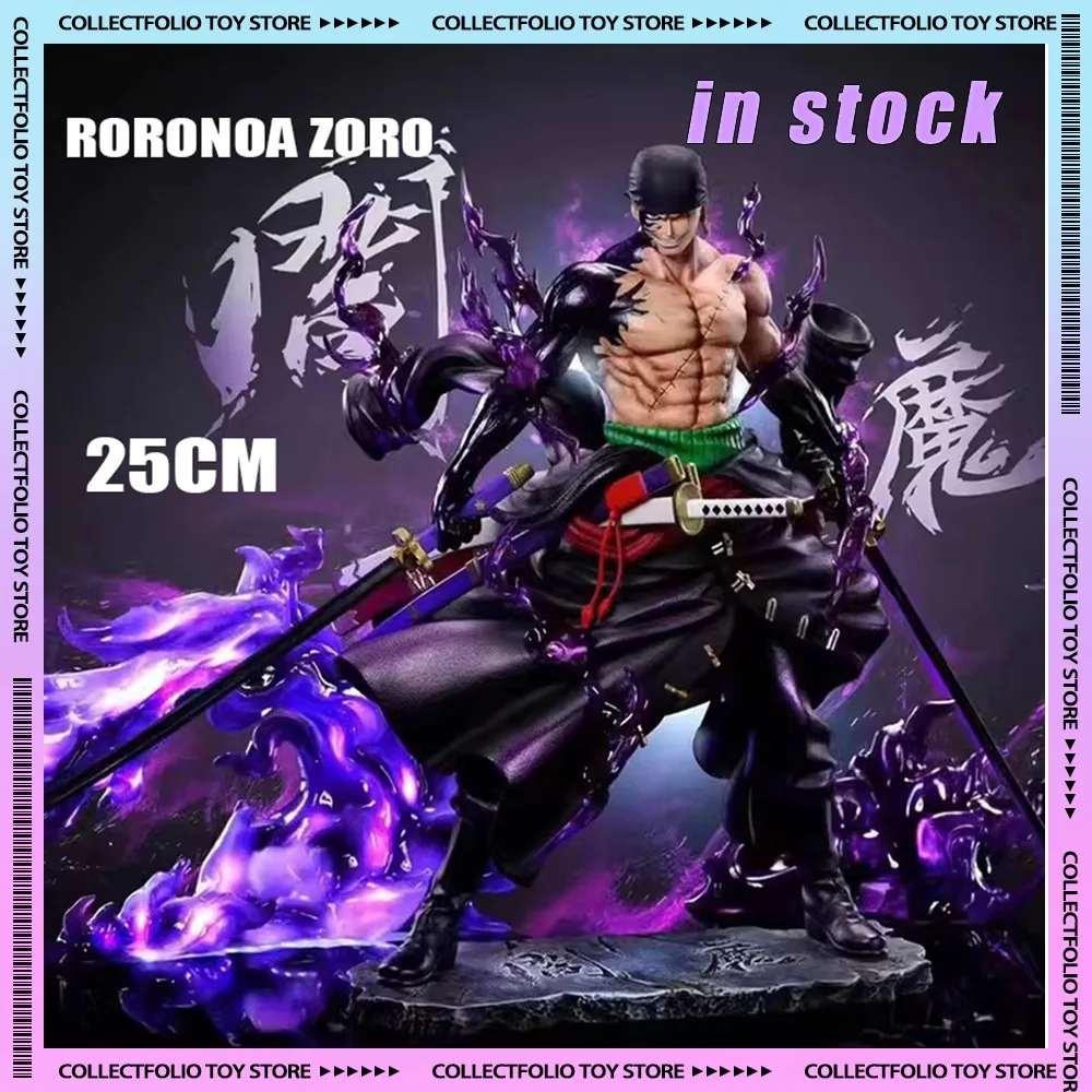 

25cm One Piece Zoro Figures Sky Painting Roronoa Zoro Action Figures Anime PVC Collection Model Toys Desktop Decoration Gifts